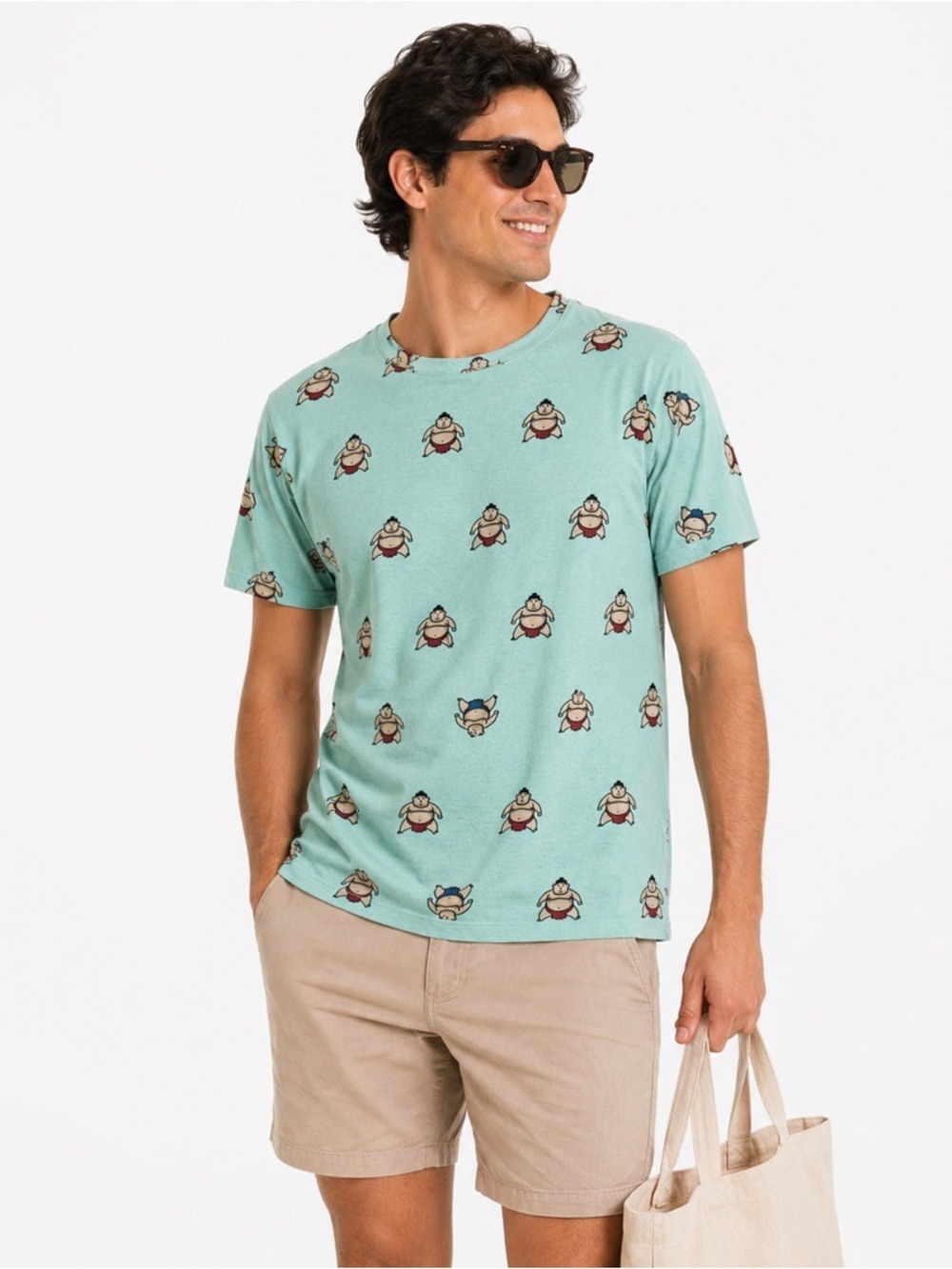 Knicker Bocker Sumo Wrestler Green Short Sleeve T